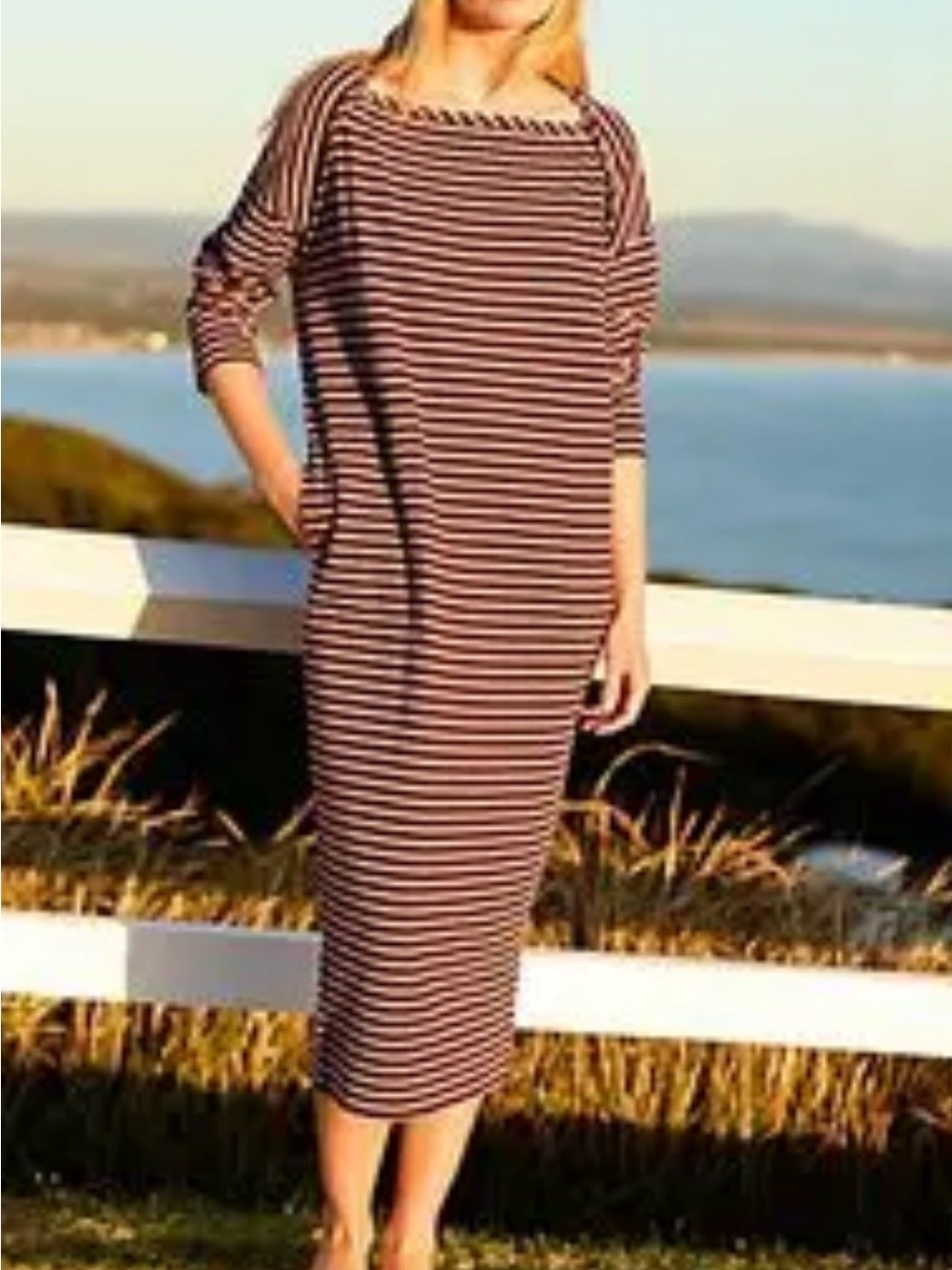 Free People Free-Est Tivoli Dress Pink/Brown Large